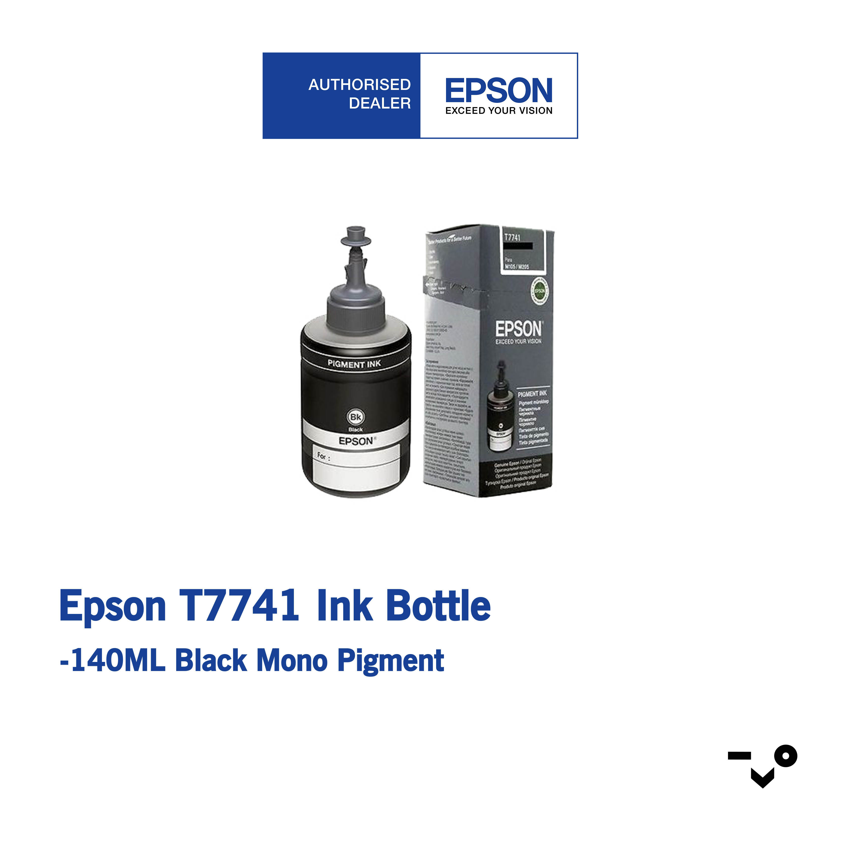 Epson Ink Bottle T7741 140ML Black Mono Pigment